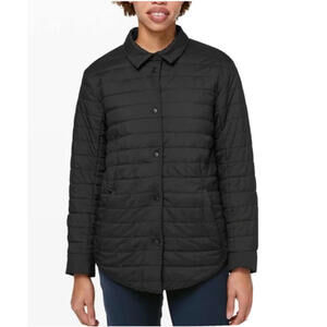 Lululemon Switch Please  Black Quilted Reversable Jacket Size 10
